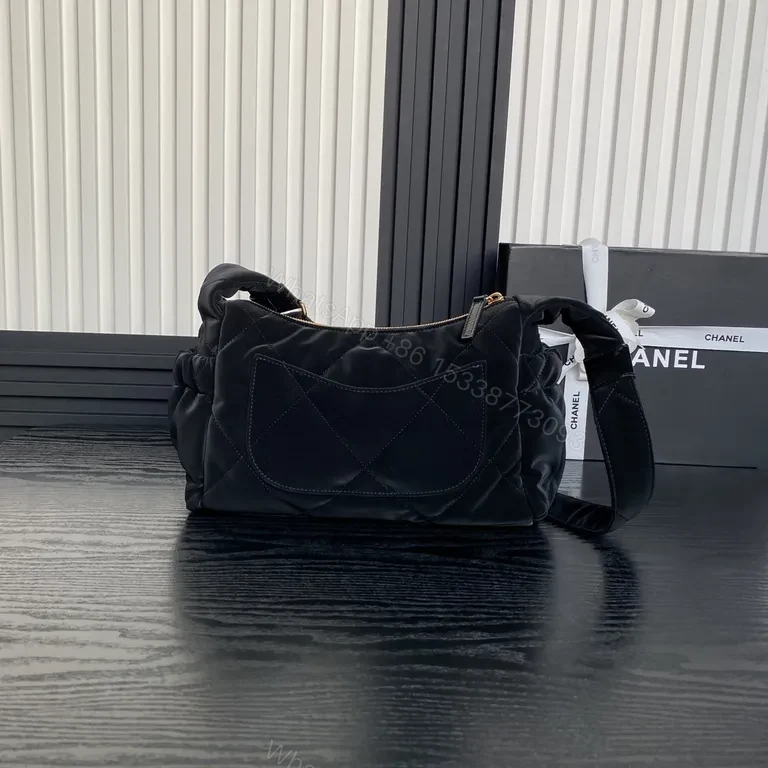 View 4 of Chic Quilted Crossbody Bag with Gold CC Flap - Luxe Everyday