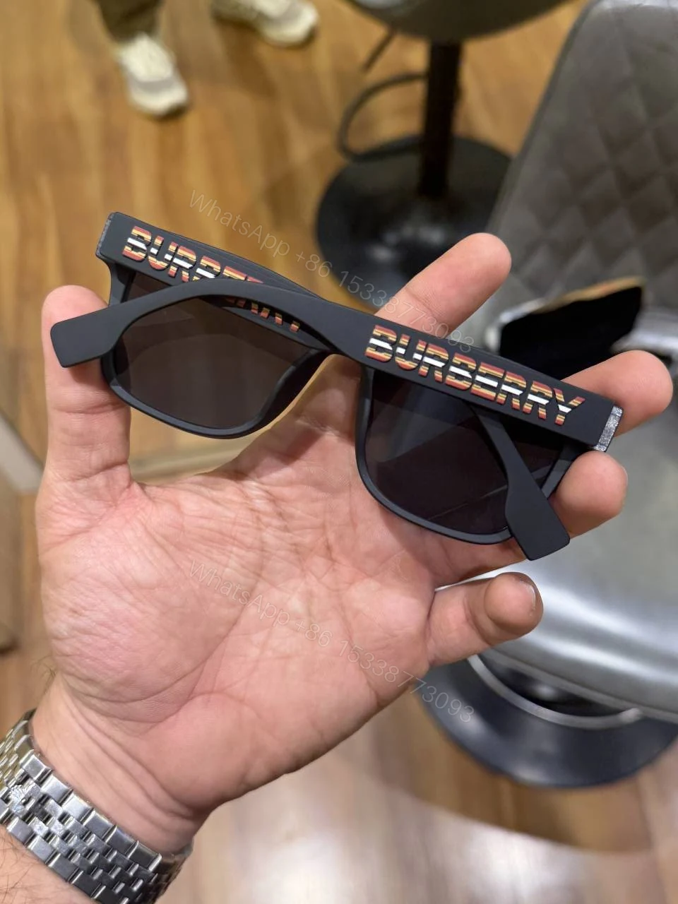 View 4 of First Copy Burberry Way Fero Matt Black Sunglasses