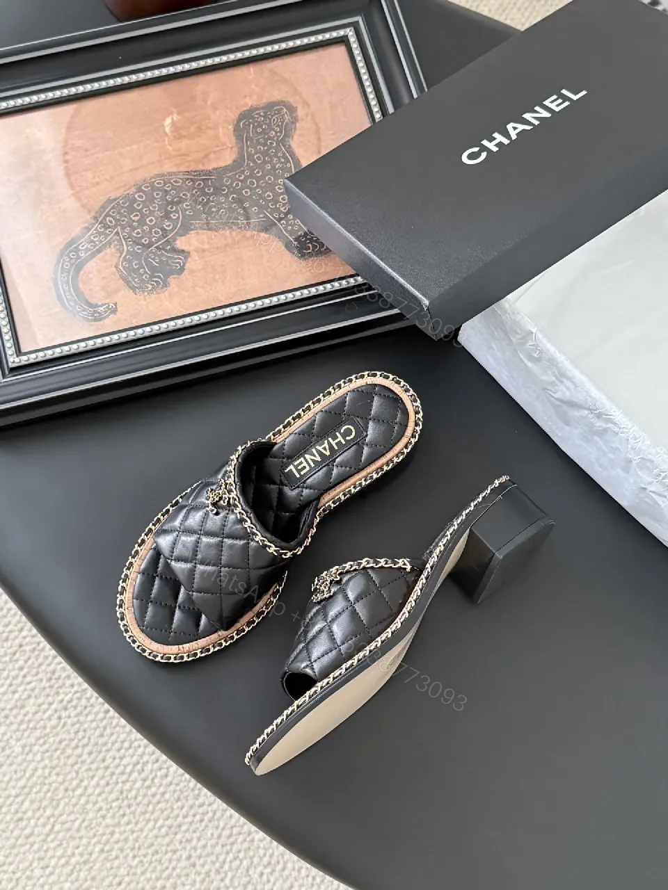 View 5 of Quilted Leather Sandals: Luxe Chanel-Style Comfort