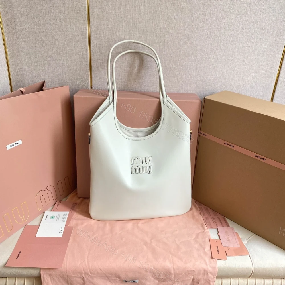 高仿miumiu繆繆*IVY系列5BG231限定款Tote包白色免檢版 — view 1