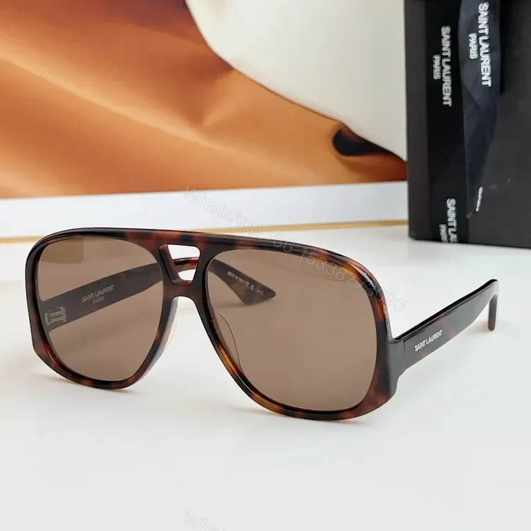 View 4 of Bold Saint Laurent Sunglasses â€“ Oversized Shield Frame, Gradient Lenses