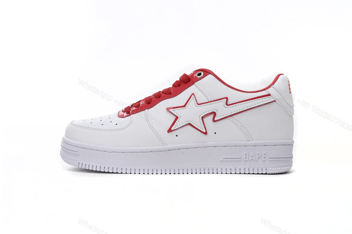 View 11 of Cheap Fake BapeSta Low White Red Border 1J30-291-017