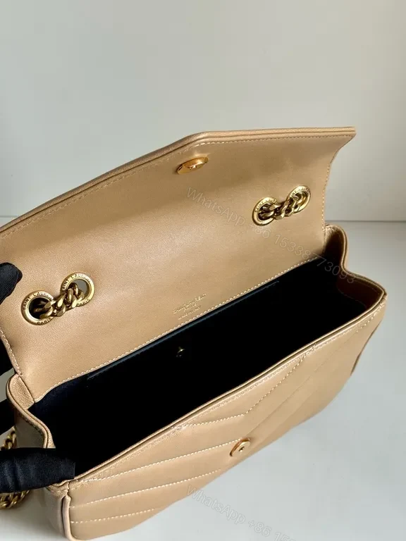 View 7 of Quilted Crossbody Bag with Gold Chain - Luxe Chic Style