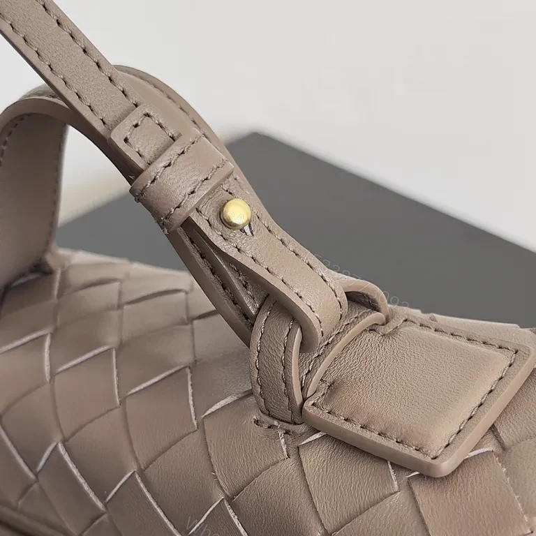 View 9 of Textured Leather Bottega-Inspired Compact Crossbody Bag