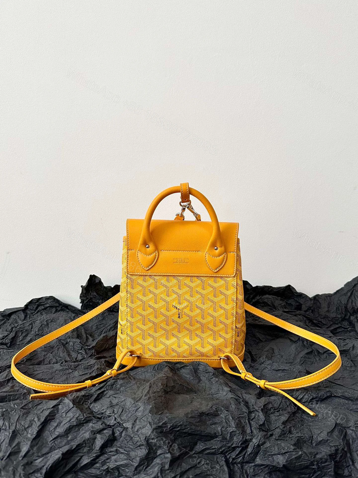 View 5 of Goyard Mini Backpack Yellow Monogram Pattern 23x19cm