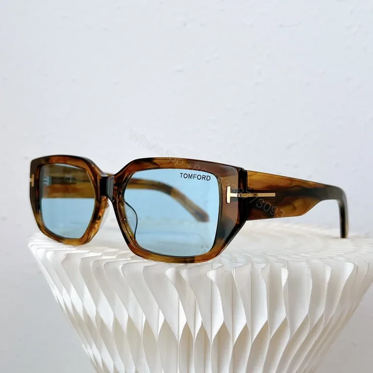 View 3 of White Frame Tom Ford Sunglasses: Bold, All-Day Comfort