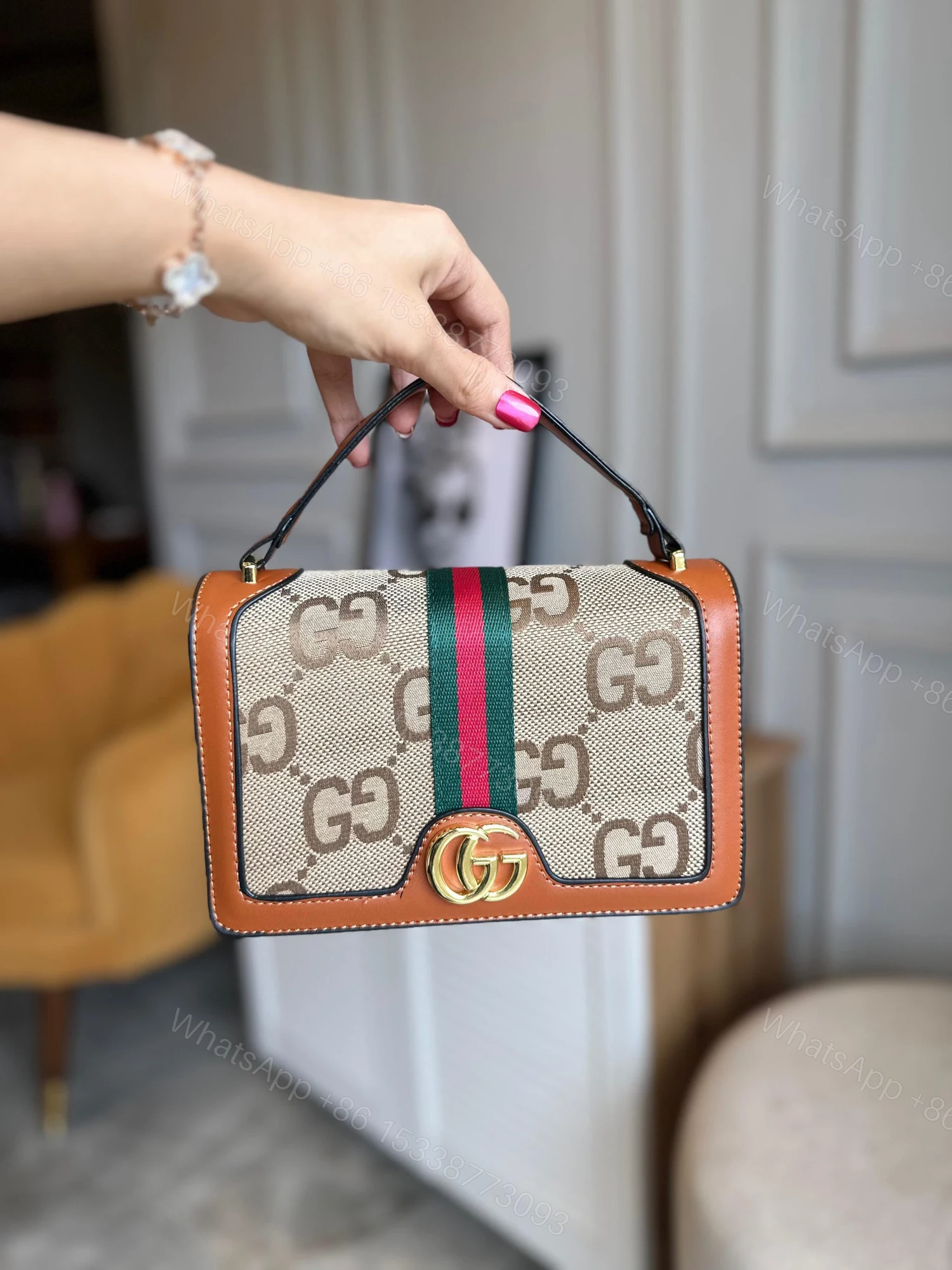 View 3 of FIRST COPY GUCCI SIDE SQUARE BAG