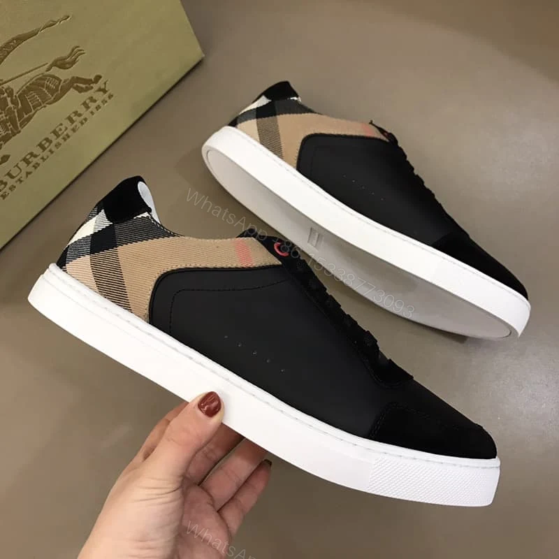 View 6 of BURBERRY LEATHER AND HOUSE CHECK SNEAKERS – BBR26