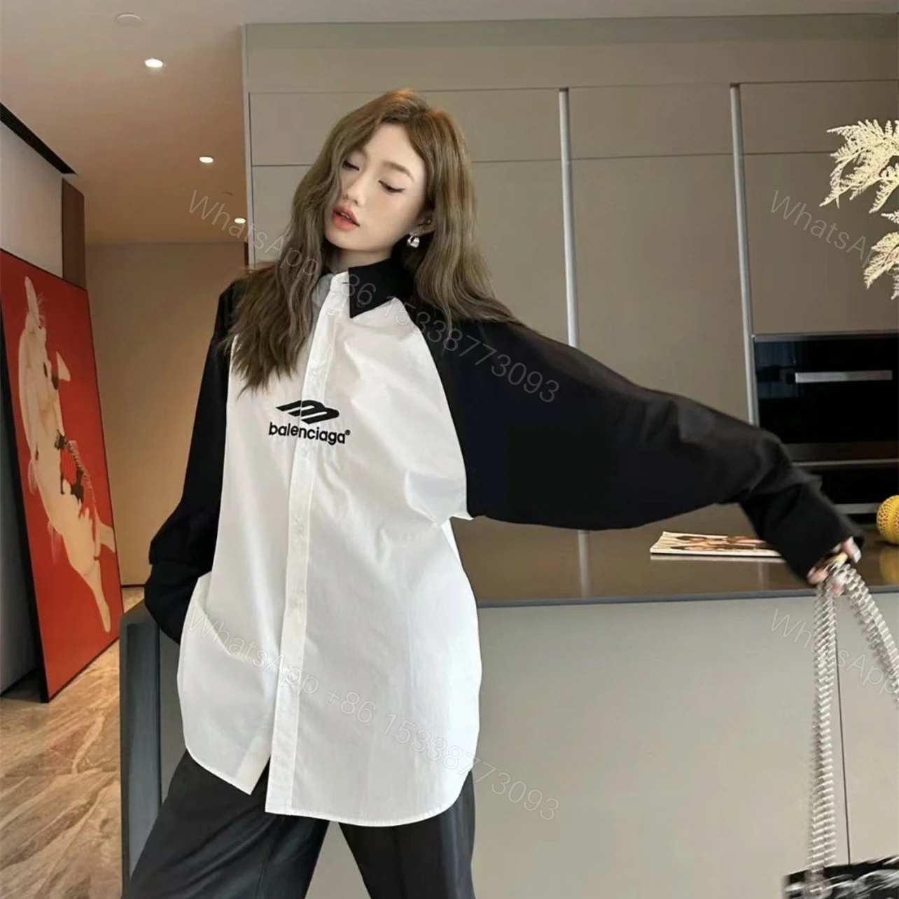 View 11 of 高仿Balenciaga*SS23系列738841拼色防曬外套