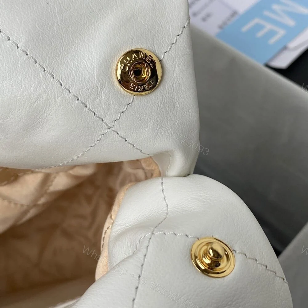 View 5 of Chanel 22 Small Handbag White 37Cm AS3260 B09859 10601