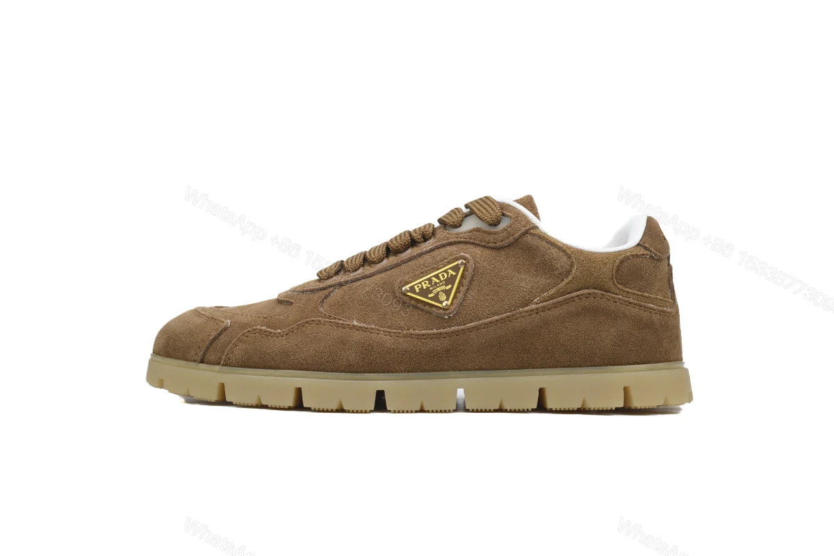 View 6 of Prada Trail Suede Sneakers Brown
