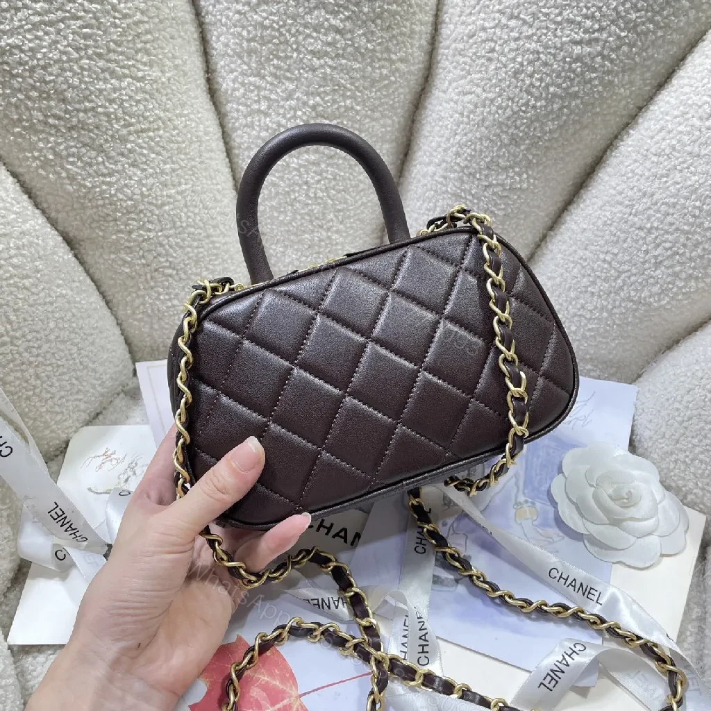 View 4 of Quilted Mini Bag with Chain Strap - Luxe, Compact, Versatile