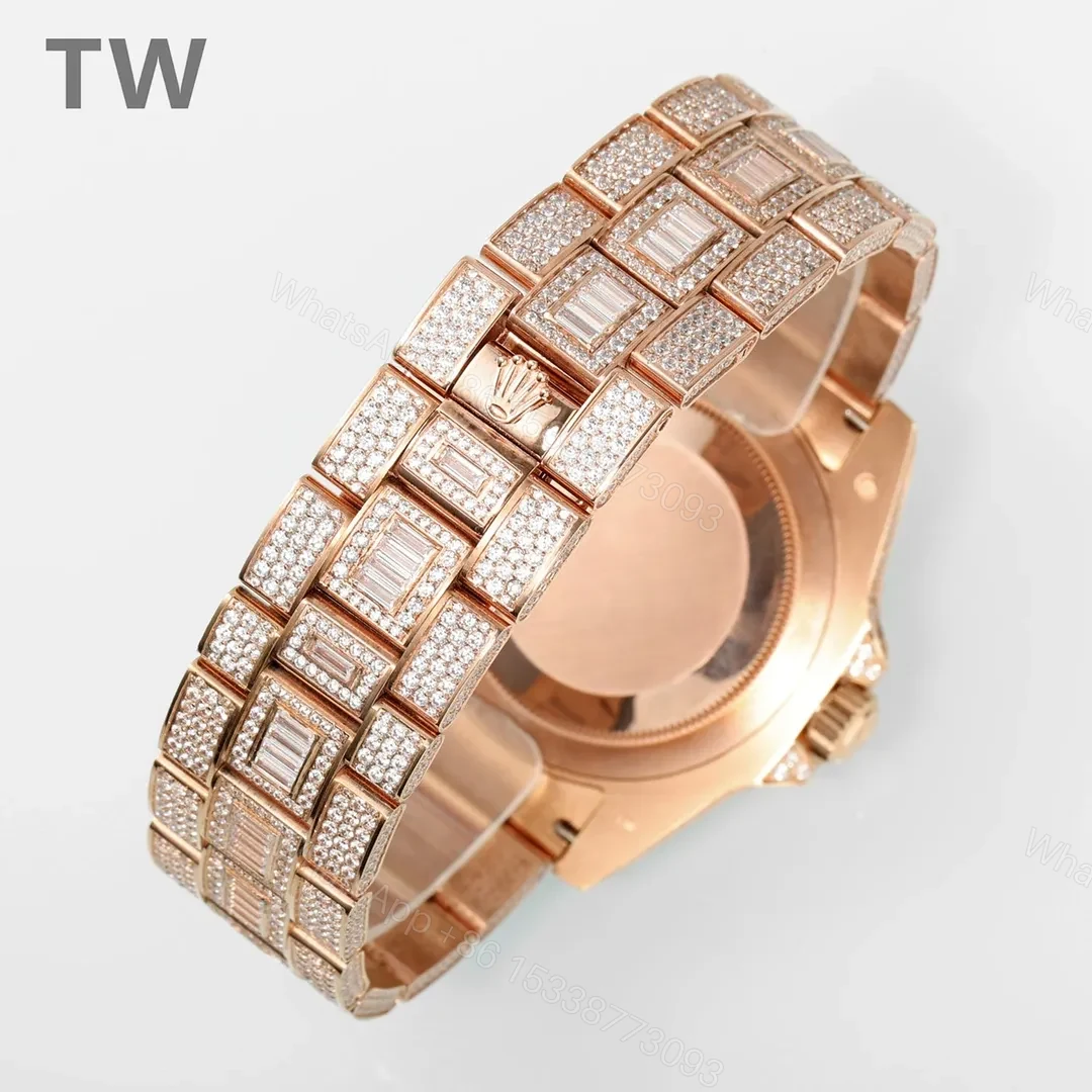 View 6 of JF Factory Clean Factory TW Rolex GMT-Master II Rose Gold Diamond Watch