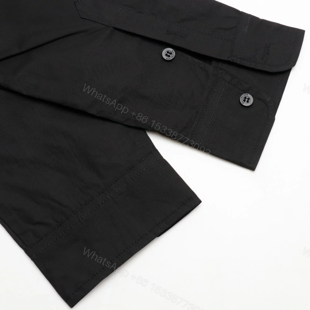 View 5 of 高仿Balenciaga*SS23系列719874壓膠塗層LOGO襯衫黑色
