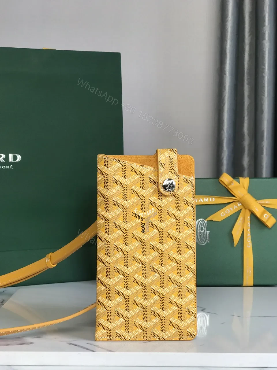 View 5 of Sunlit Yellow Geometric Crossbody Bag: Compact Luxury Flair