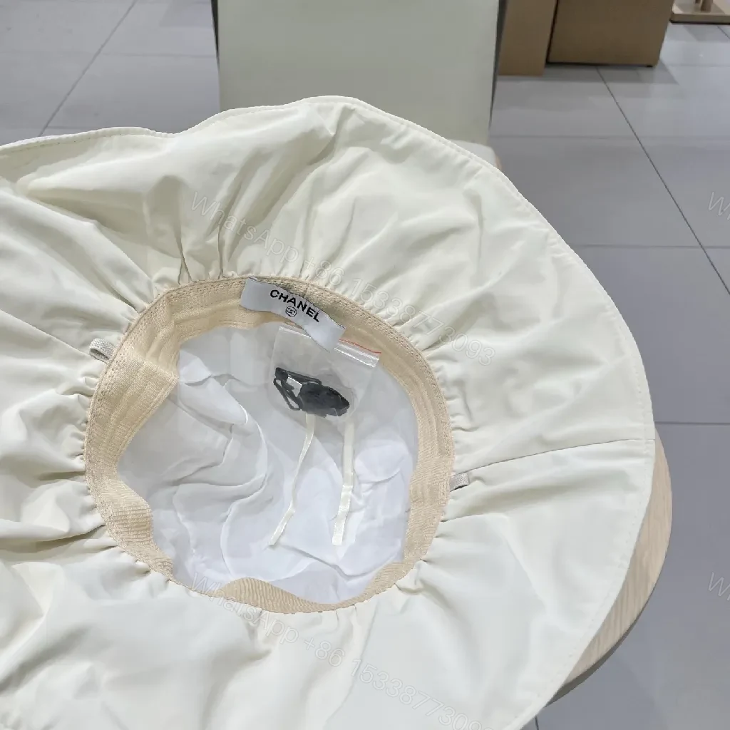 View 6 of Ivory Pearl-Trim Luxe Bucket Hat - Lightweight Style + Comfort