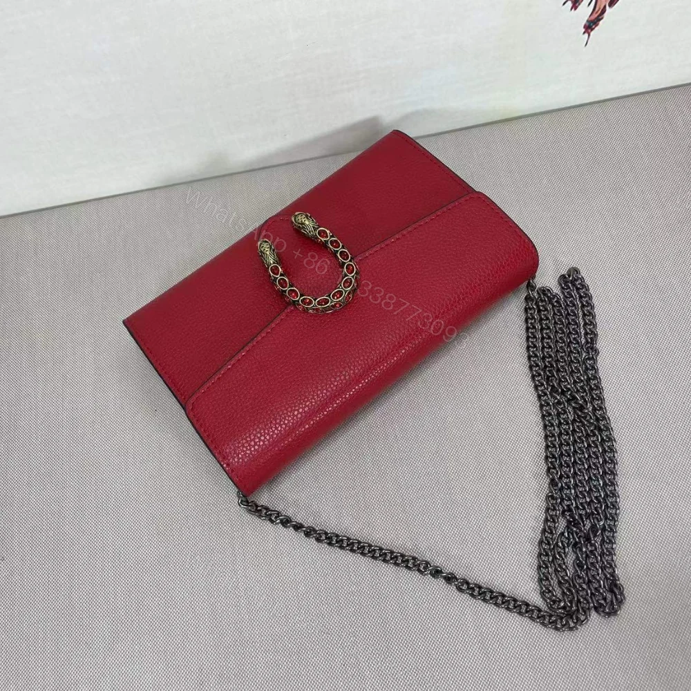 View 3 of Gucci Women Dionysus GG Supreme Chain Bag Red 20Cm 401231 CAOGX 8990