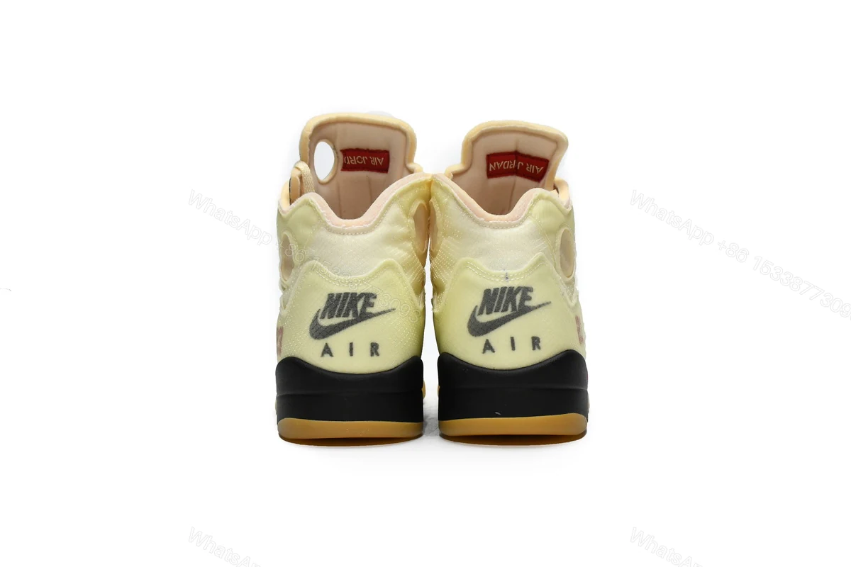 View 2 of OFF White x Air Jordan 5 Retro SP Sail DH8565-100