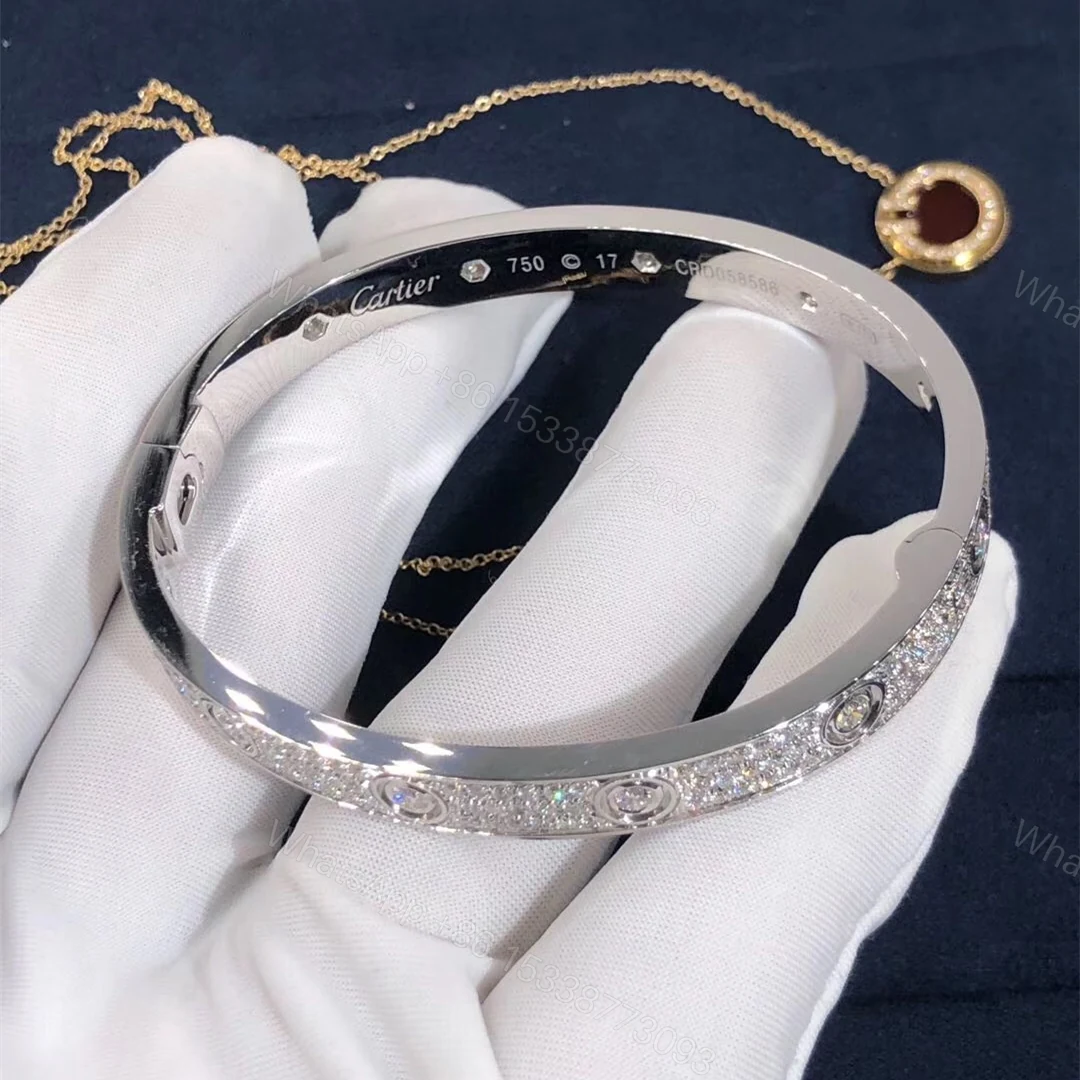 View 6 of Cartier Love Bracelet, full paved diamonds