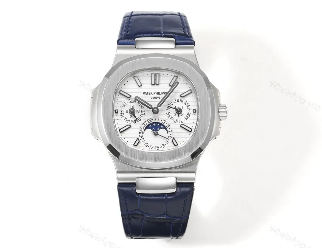 Patek Philippe Nautilus Blue Strap Watch — view 1