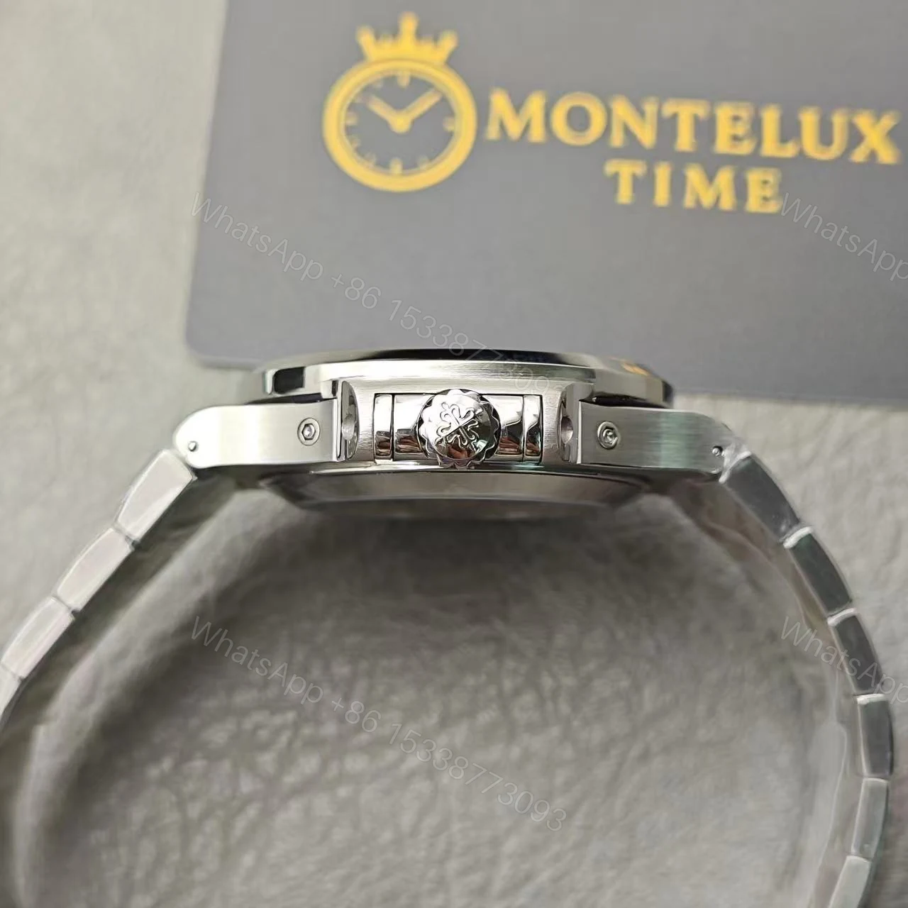 View 7 of Replica Patek Philippe Nautilus Black Strap Stainless Steel Watch 5726A-001