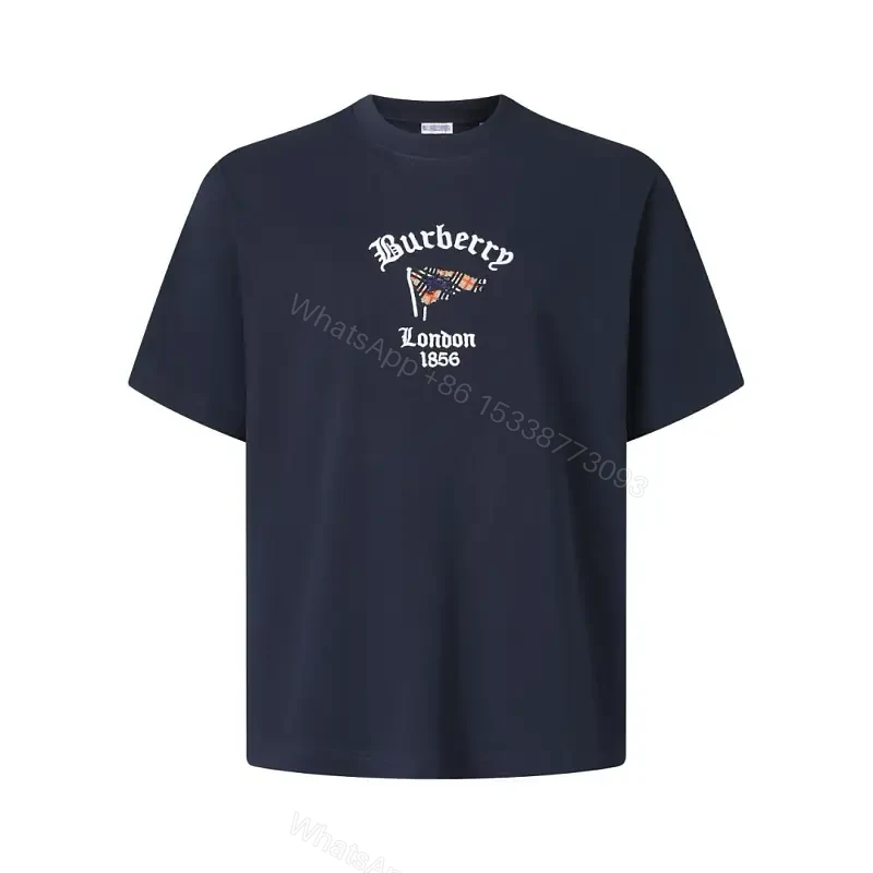 Navy Cotton T‐shirt Logo Graphic T-Shirt — view 1