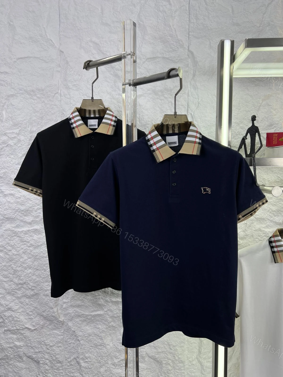 View 10 of FIRST COPY BURBERRY COLLAR T-SHIRT