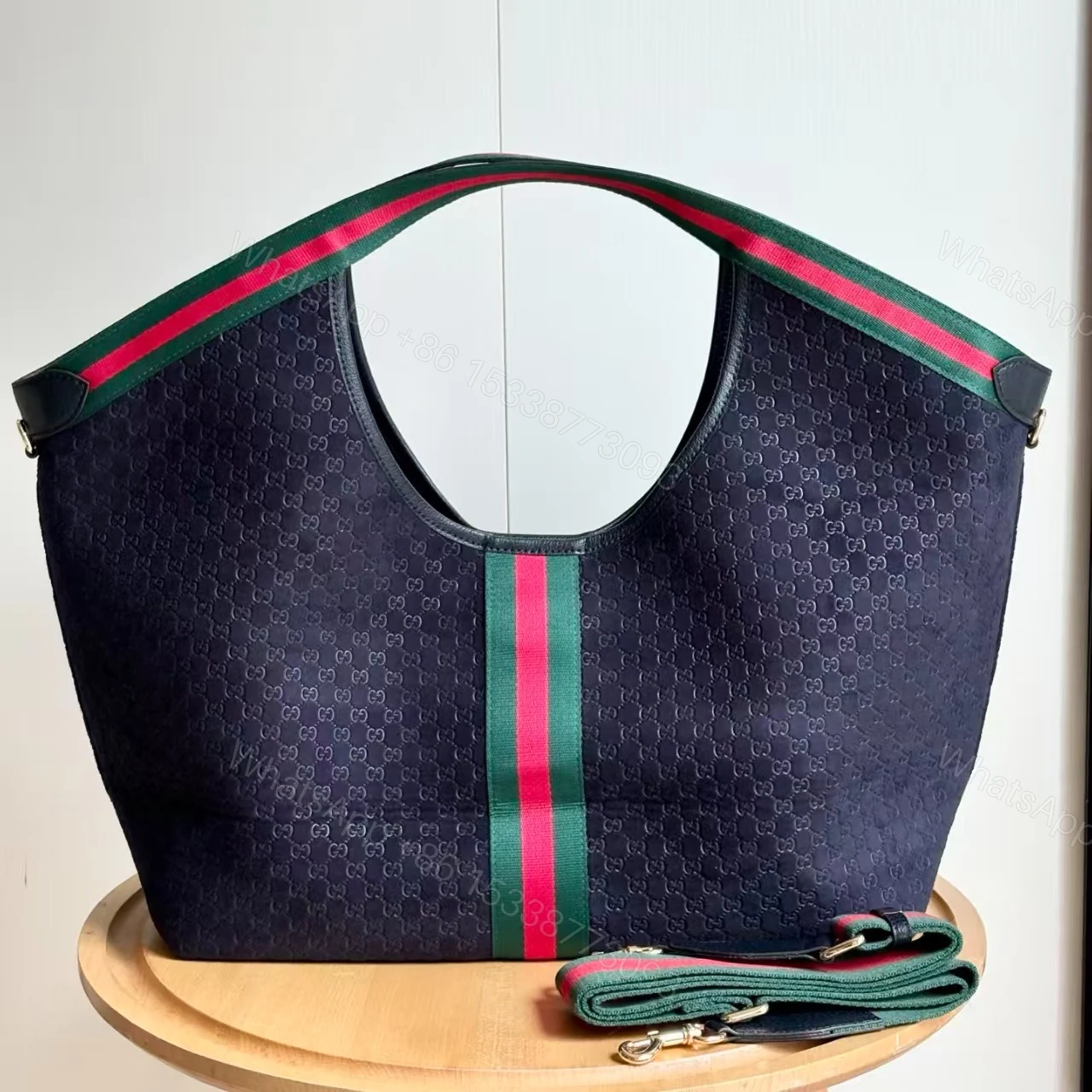 View 4 of Gucci Giglio Large Tote Bag Dark Blue 60Cm 853971 Caabv 4541