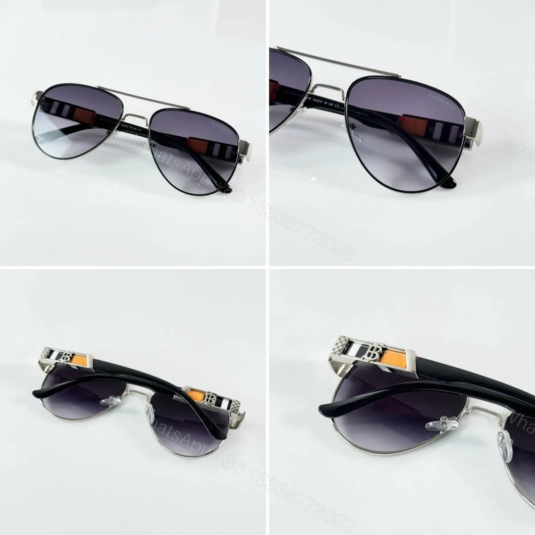 View 2 of First Copy Burberry 5086 Silver Black DC Sunglasses