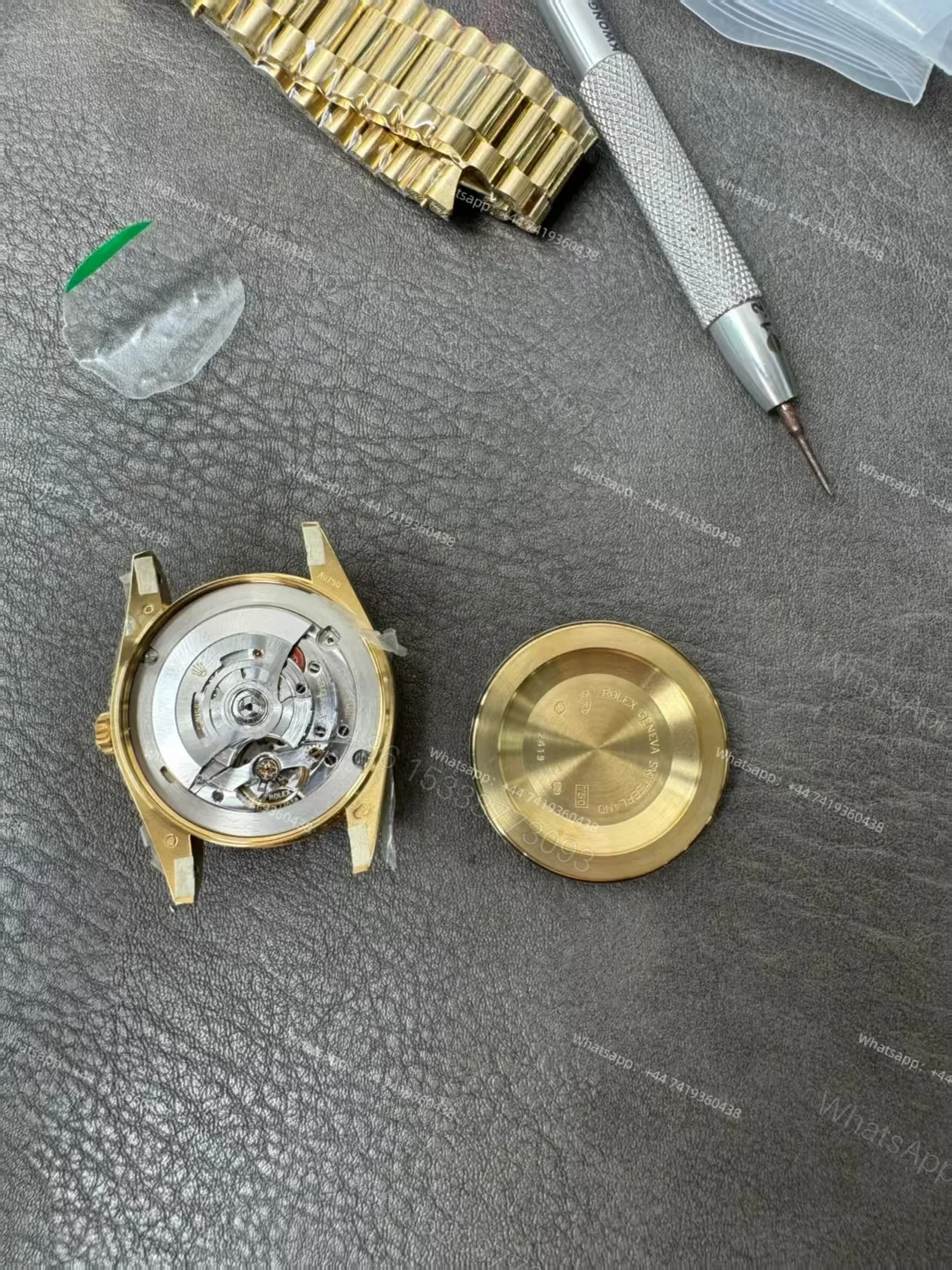 View 3 of Rolex Day-Date M228238-0005 1:1 Replica Gold Diamond Dial 40MM 3255 Movement Presidential Bracelet Super Clone Watch