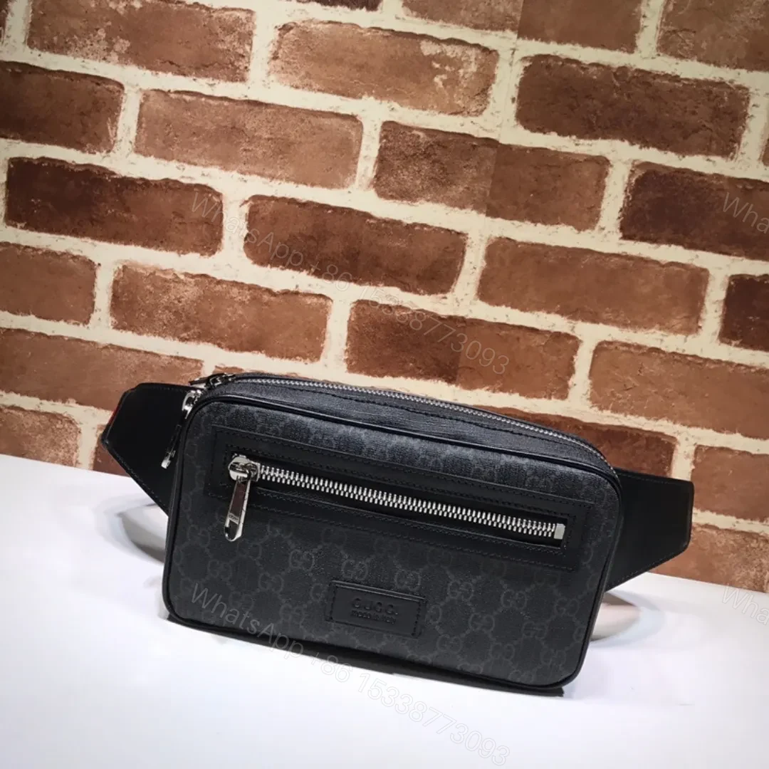 GUCCI GG Supreme Black Belt Bag Black — view 1