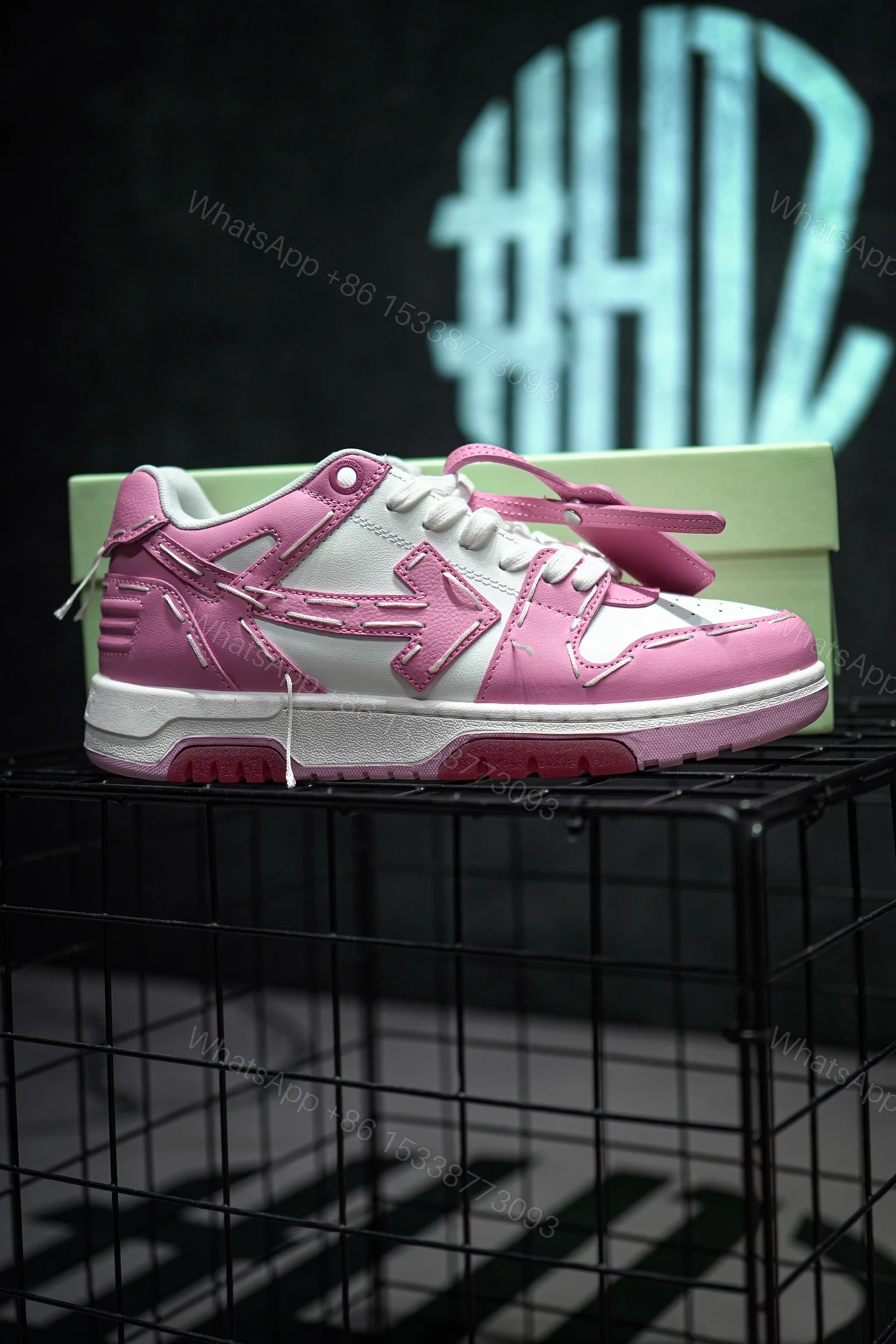 View 3 of OFF-WHITE Out Of Office Sartorial Stitching White Pink