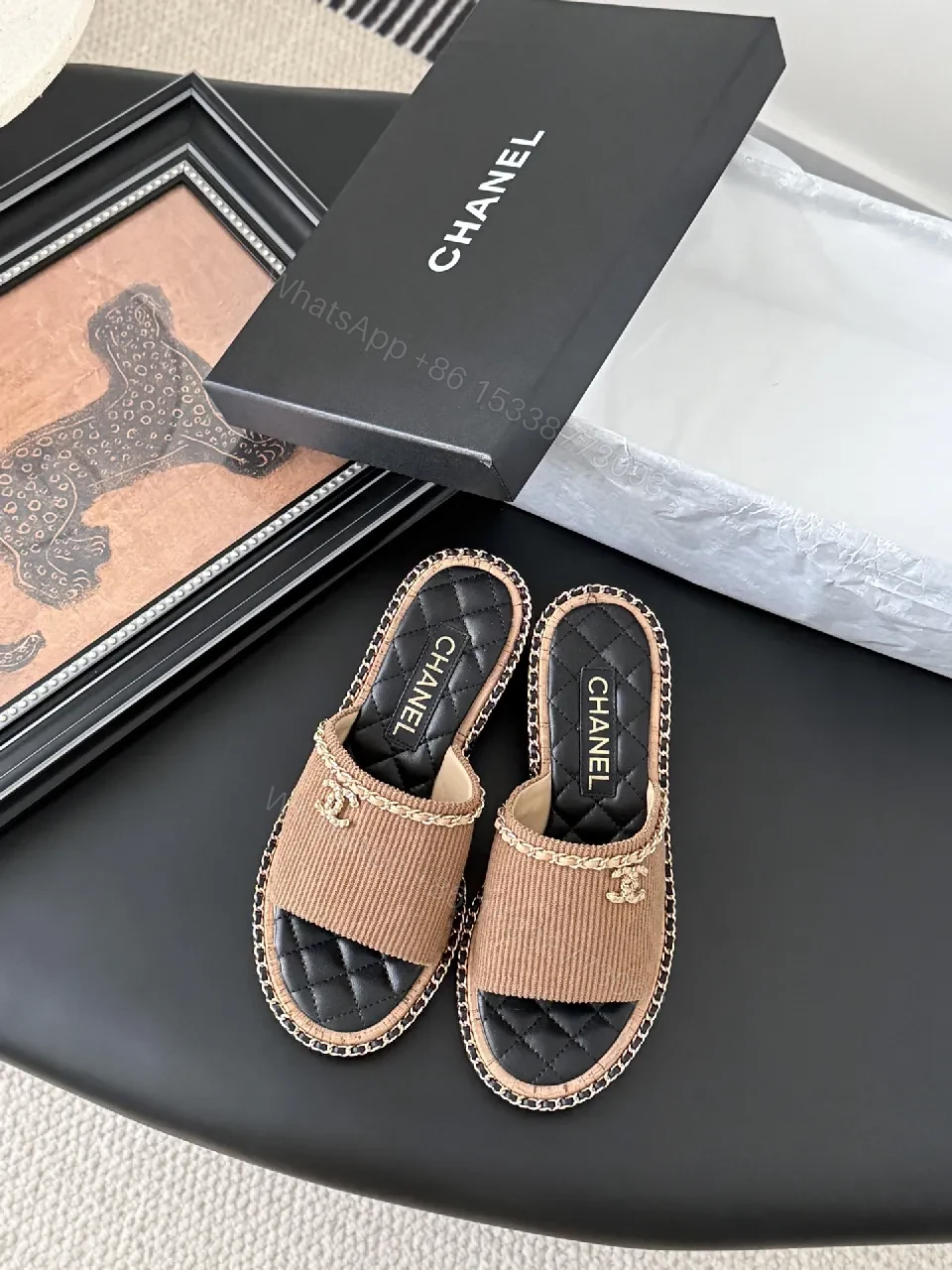 Knit-Trim Slides: Elevated Everyday Chic, Luxury Comfort — view 1