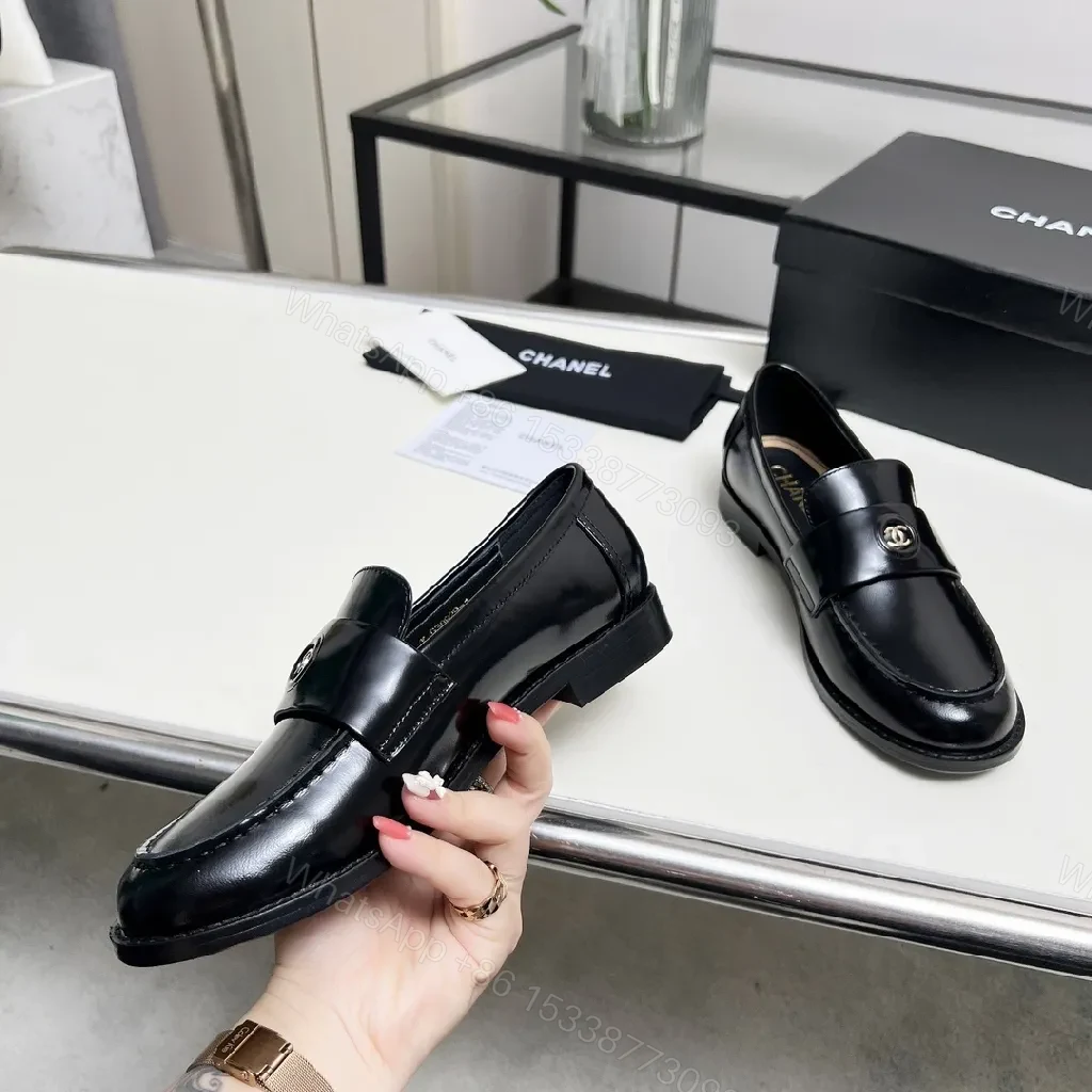 View 6 of Elegant Leather Loafers with Signature Hardware - All-Day Comfort