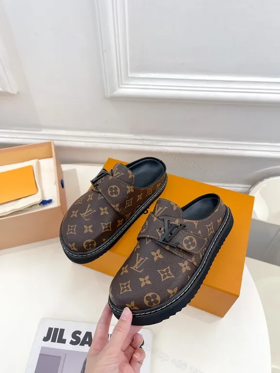 View 4 of Brown Monogram Loafers â€” Premium Patterned, Cushioned Comfort