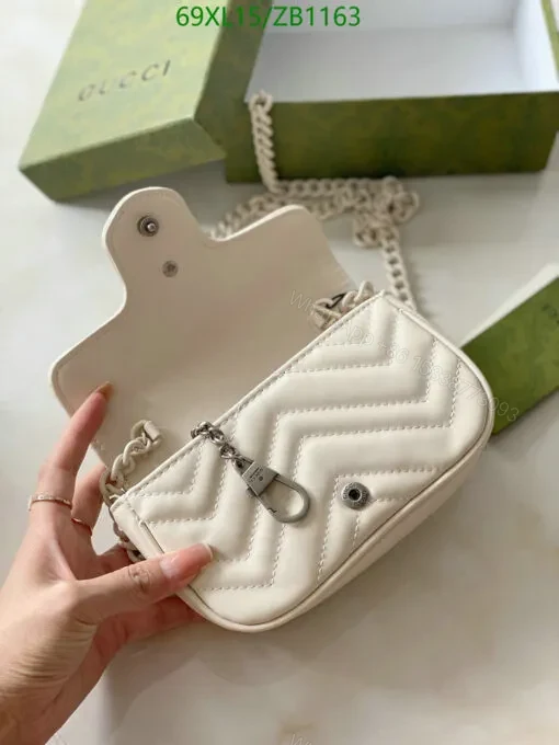 View 9 of Gucci GG Marmont White Belt Bag GDB1543