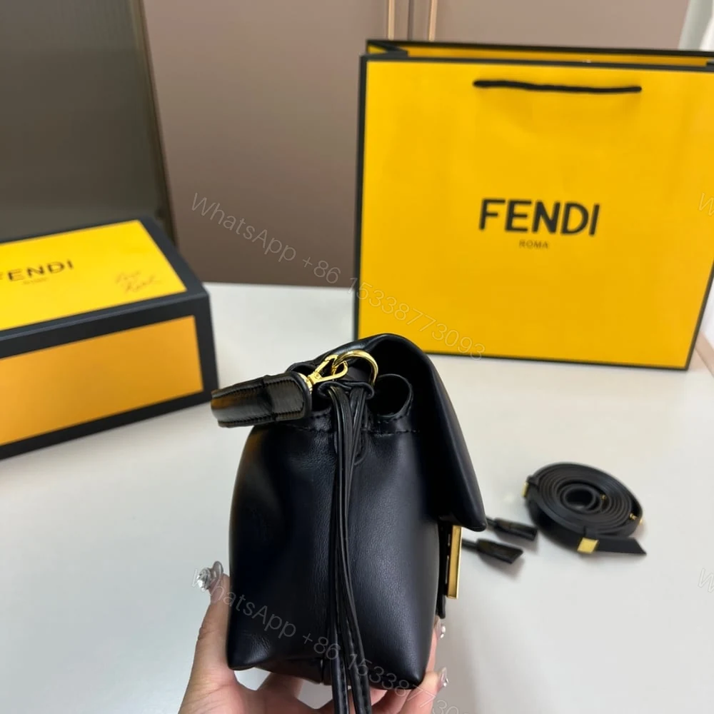View 3 of FENDI MAMMA BAGUETTE MEDIUM BLACK 18CM 8BS105ABVEF0KUR