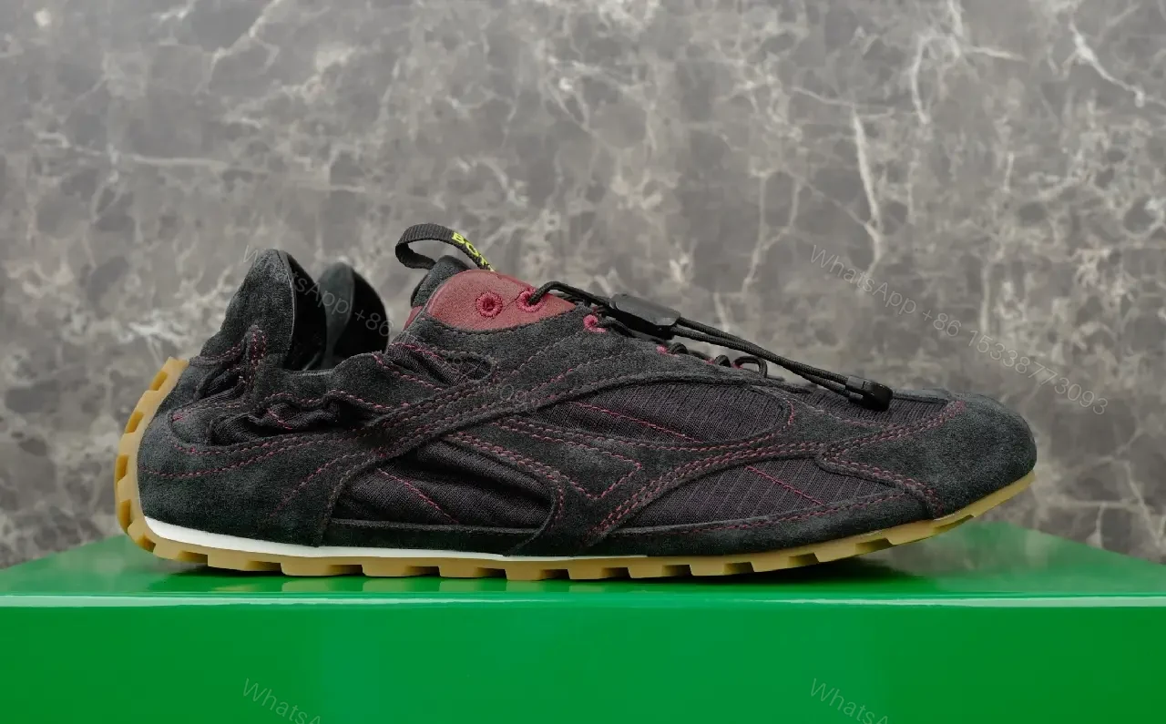 View 7 of Bold Contrast Panels Suede Knit Sneaker: All-Terrain Comfort