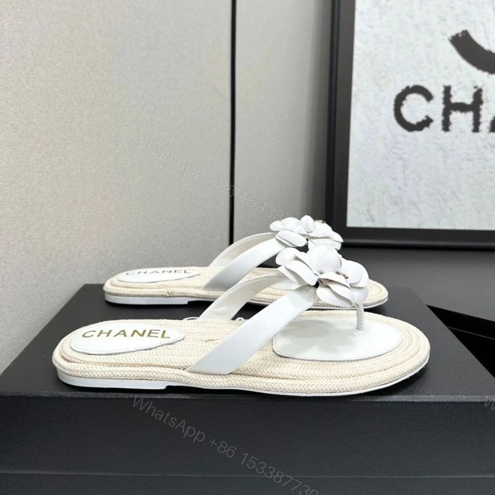 View 2 of Chanel Thong With Camellia White