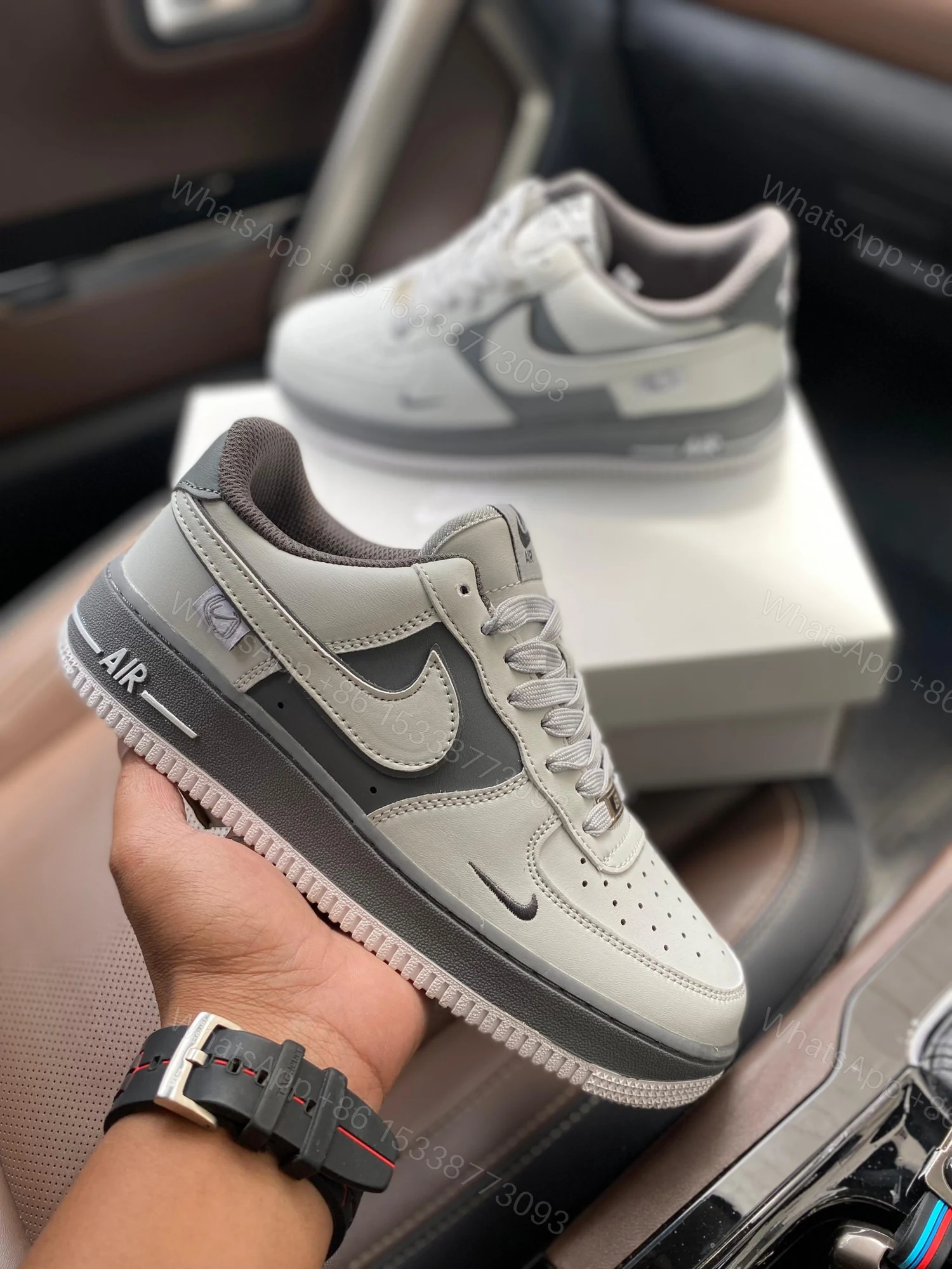 View 5 of FIRST COPY Nike Airforce 1 Low Grey/Mattalic For Men