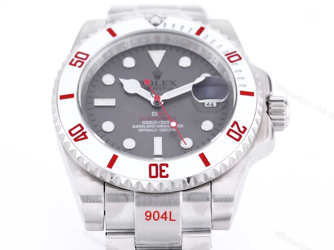 View 3 of Rolex Submariner DIW Carbon Fiber Grey Dial Red Bezel Custom Watch 40mm Ultimate Edition RG-ROLEX-SUB-DIW-CARBON-GRY-RED-40