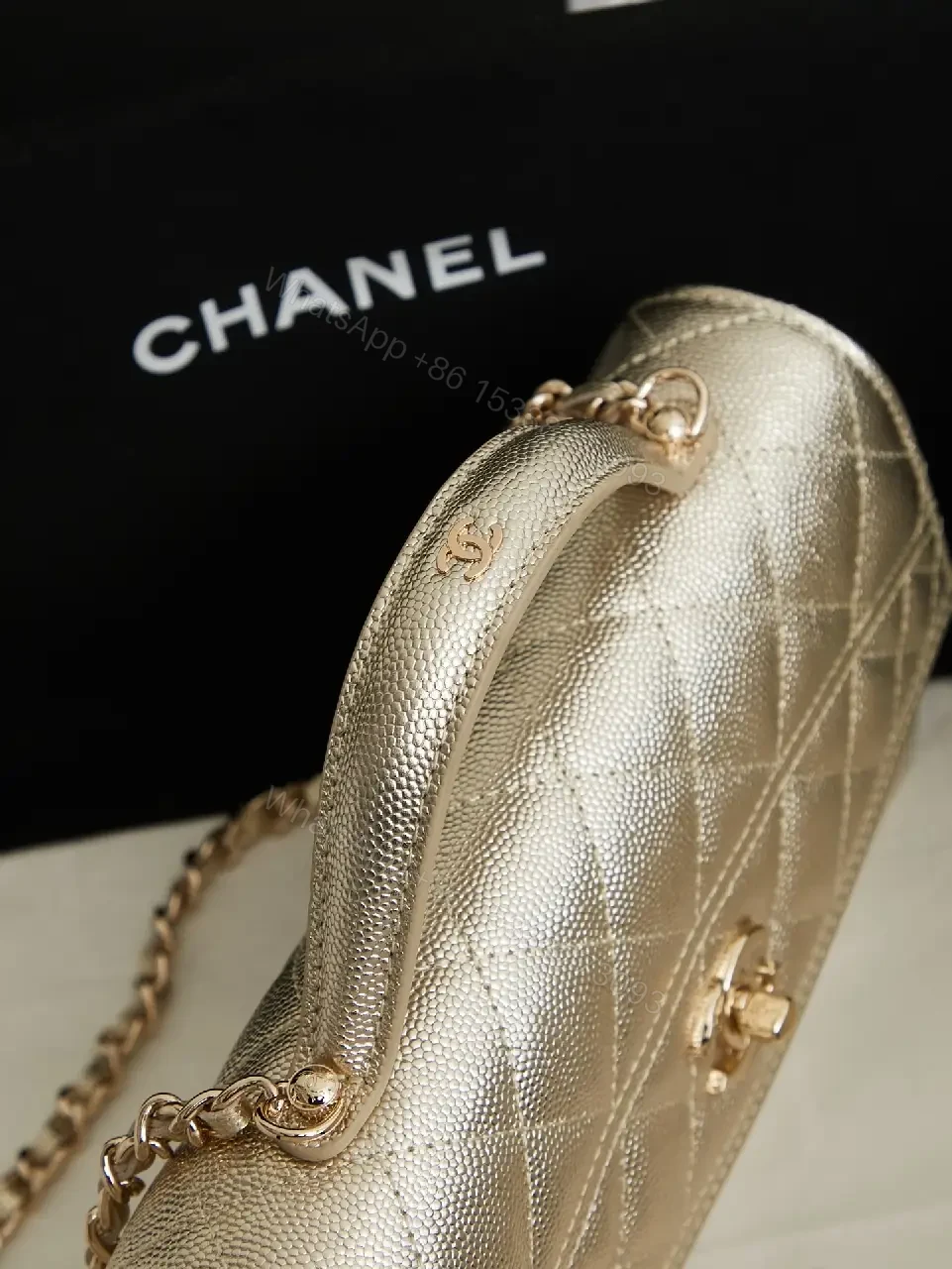 View 4 of Metallic Quilted Mini Bag: Lux Texture, Everyday Versatility
