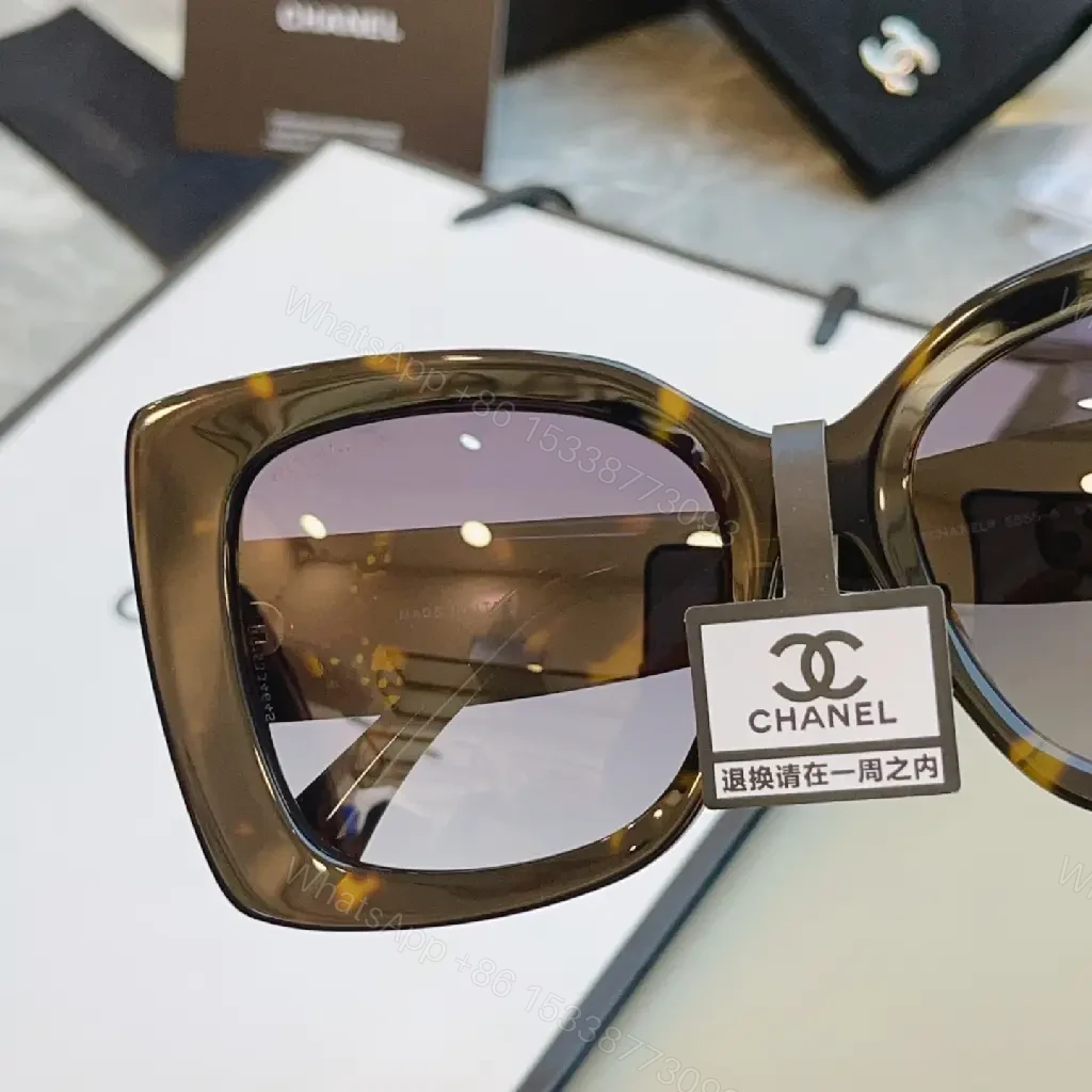 View 5 of Oversized Square Sunglasses in Tortoiseshell with Gradient Lenses