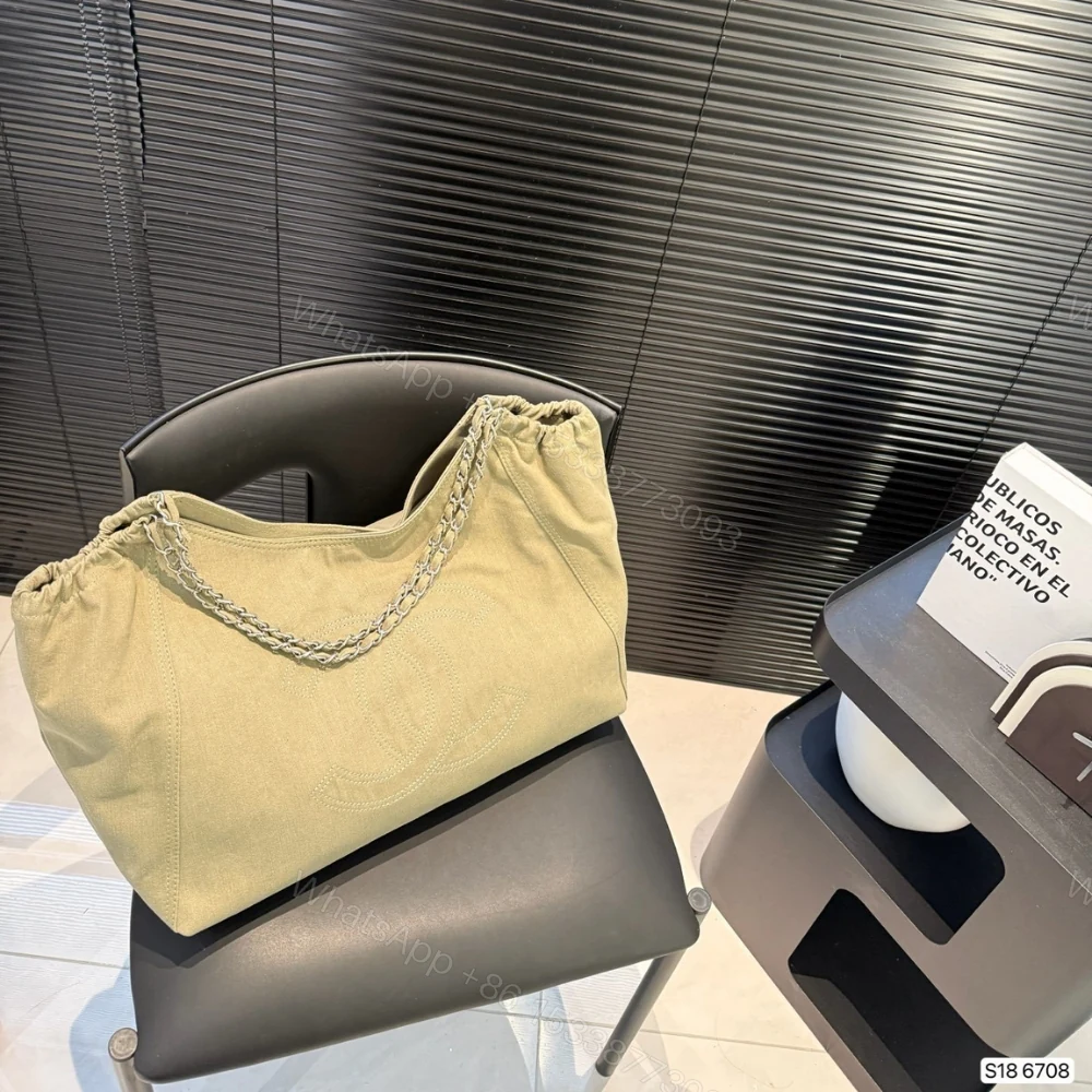 View 3 of Chanel Large Hobo Bag Khaki Yellow 42Cm