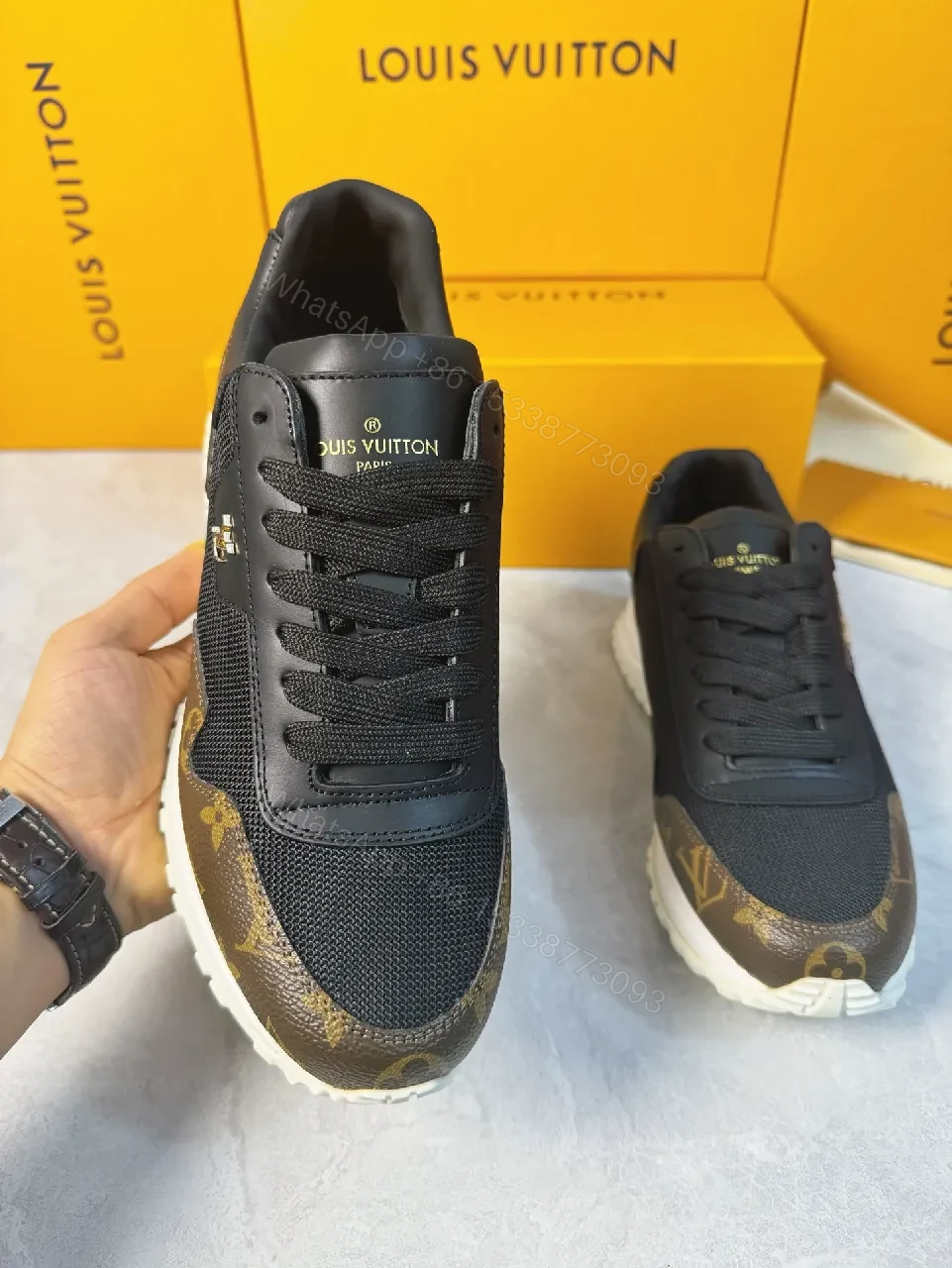 View 9 of Monogram Luxe Runner: Leather, Mesh, Central Monogram, All-Day Comfort Sneakers
