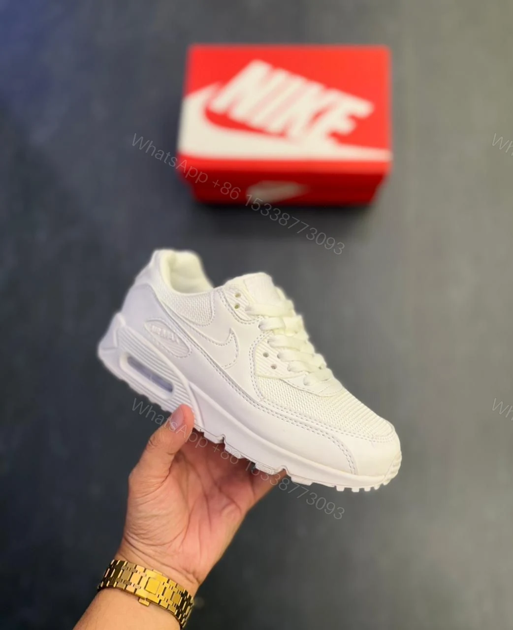 View 5 of FIRST COPY NIKE AIRMAX 90 TRIPLE WHITE