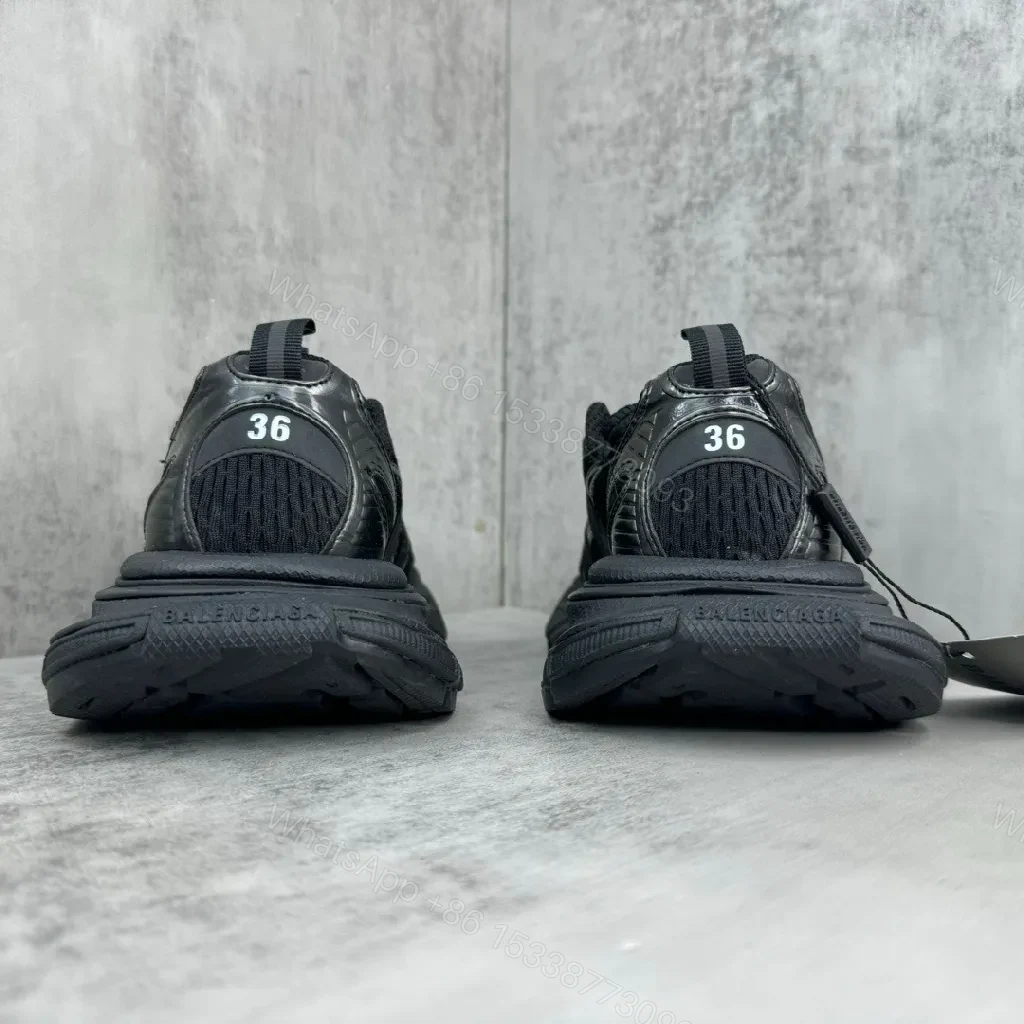 View 3 of Black Premium Knit-Upper High-Tops with Straps and Hardware