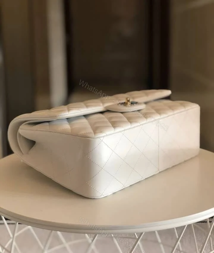 View 3 of Chanel Classic Flap White Bag Dupe