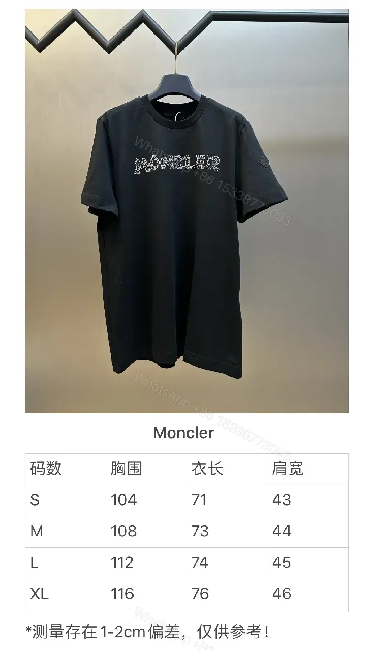 View 3 of Textured Logo Black Tee with Subtle Hardware - Premium Cotton Blend