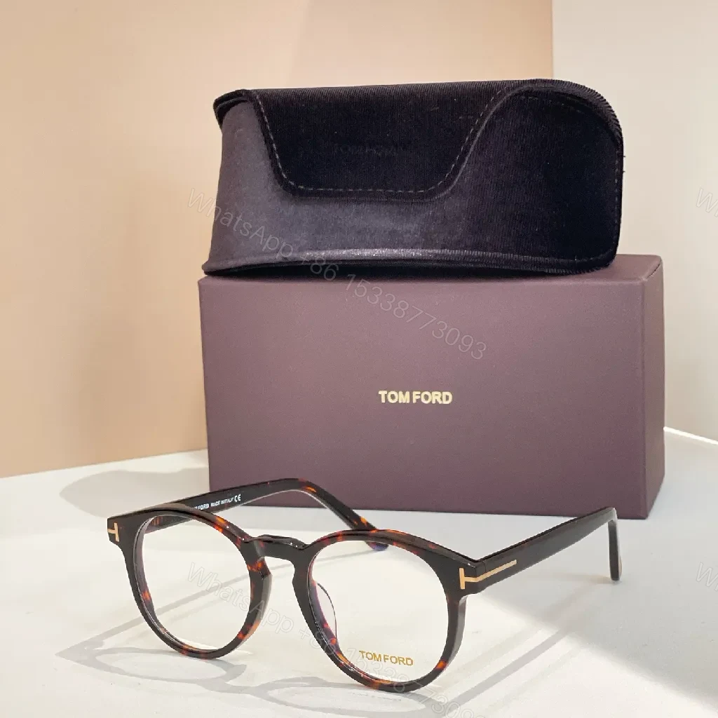 View 3 of Black Acetate Round Frame with Gold-Tone Detailing Eyewear